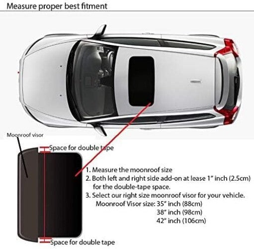 Universal 35-Inch Moonroof Visor - Elegant Sunroof Rain Guard & Wind Deflector