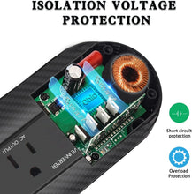 Load image into Gallery viewer, 200W Pure Sine Wave Car Power Inverter - Compact Adapter with Dual AC Outlets