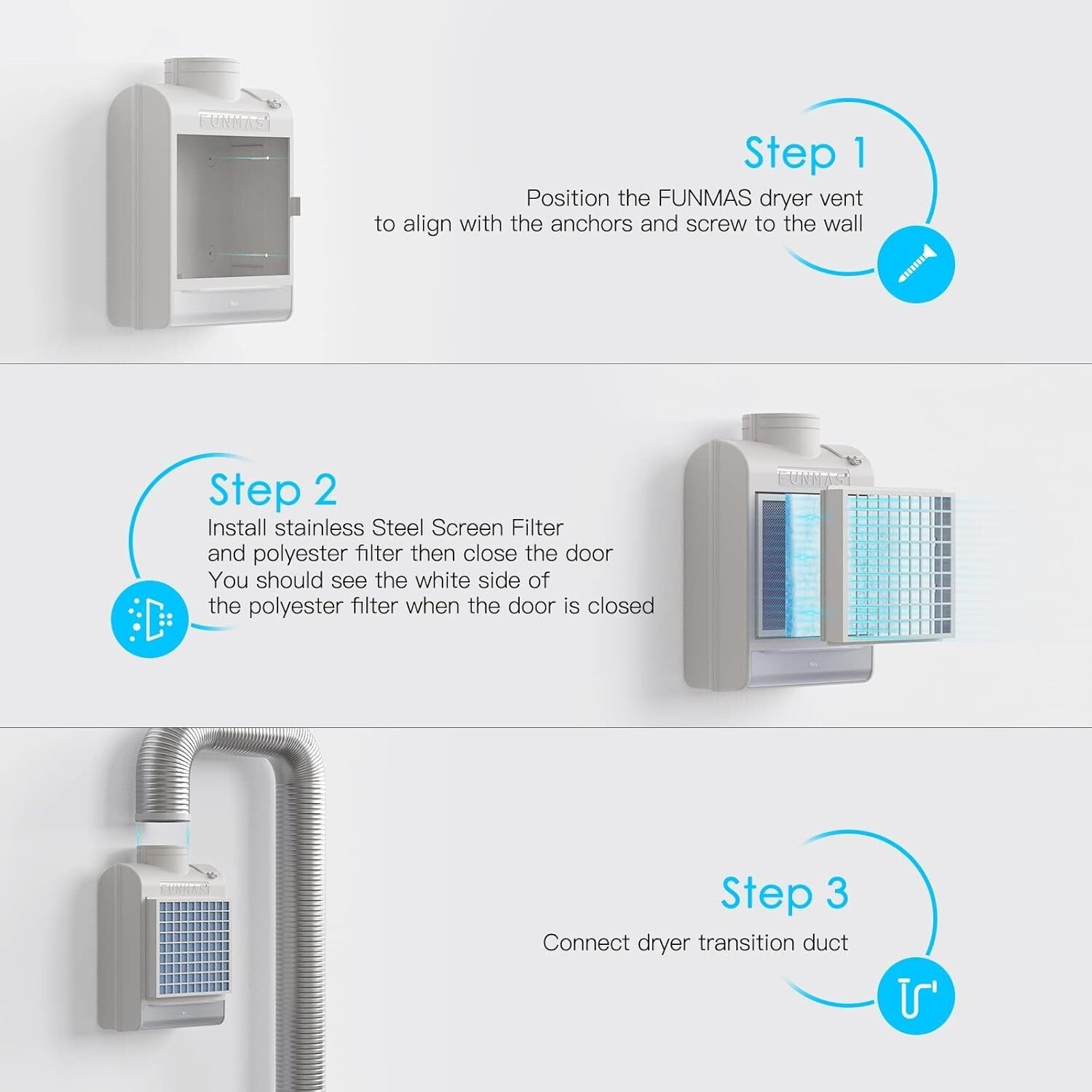 Efficient Indoor Dryer Vent with Water Drawer & Safety Flap for Clean Air