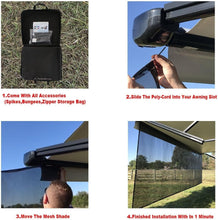 Load image into Gallery viewer, Versatile Sun Shade Screen for 14' RV Awnings - 7' x 13'3'', Easy Setup