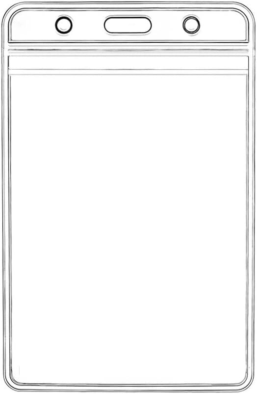 400 Pcs Waterproof Clear Plastic ID Badge Holders - Durable Vinyl Quality