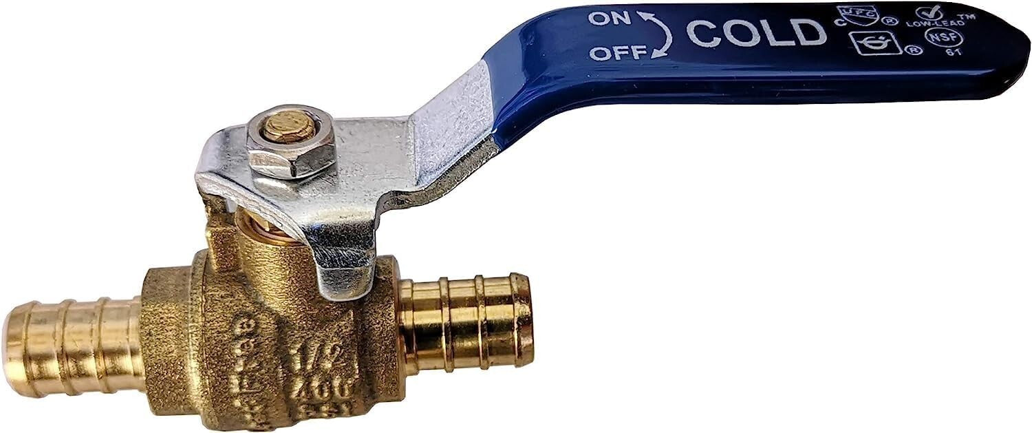 20-Pack 1/2" PEX Brass Ball Valves Hot & Cold for Reliable Plumbing Solutions