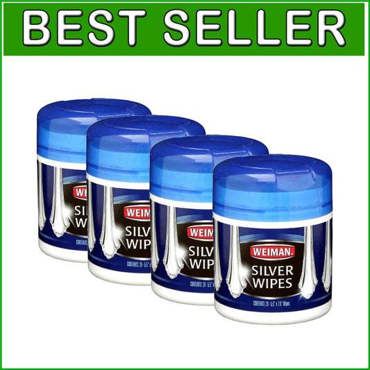 Professional Quality Silver Wipes 4-Pack | 20 Wipes Each for Easy Metal Care