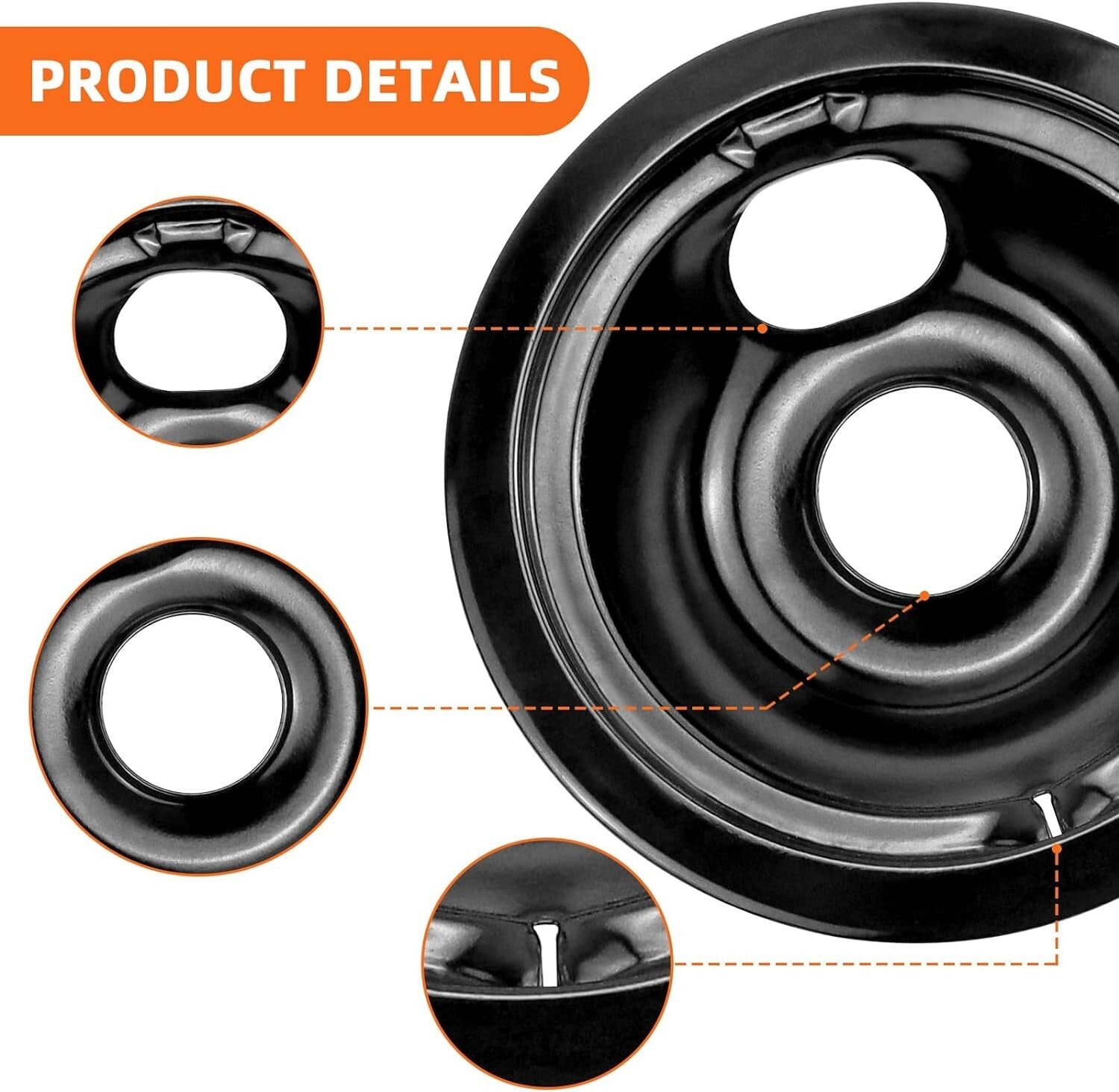 Electric Stove Drip Pans & Burner Replacement Kit – 4 Pieces for Quality Cooking