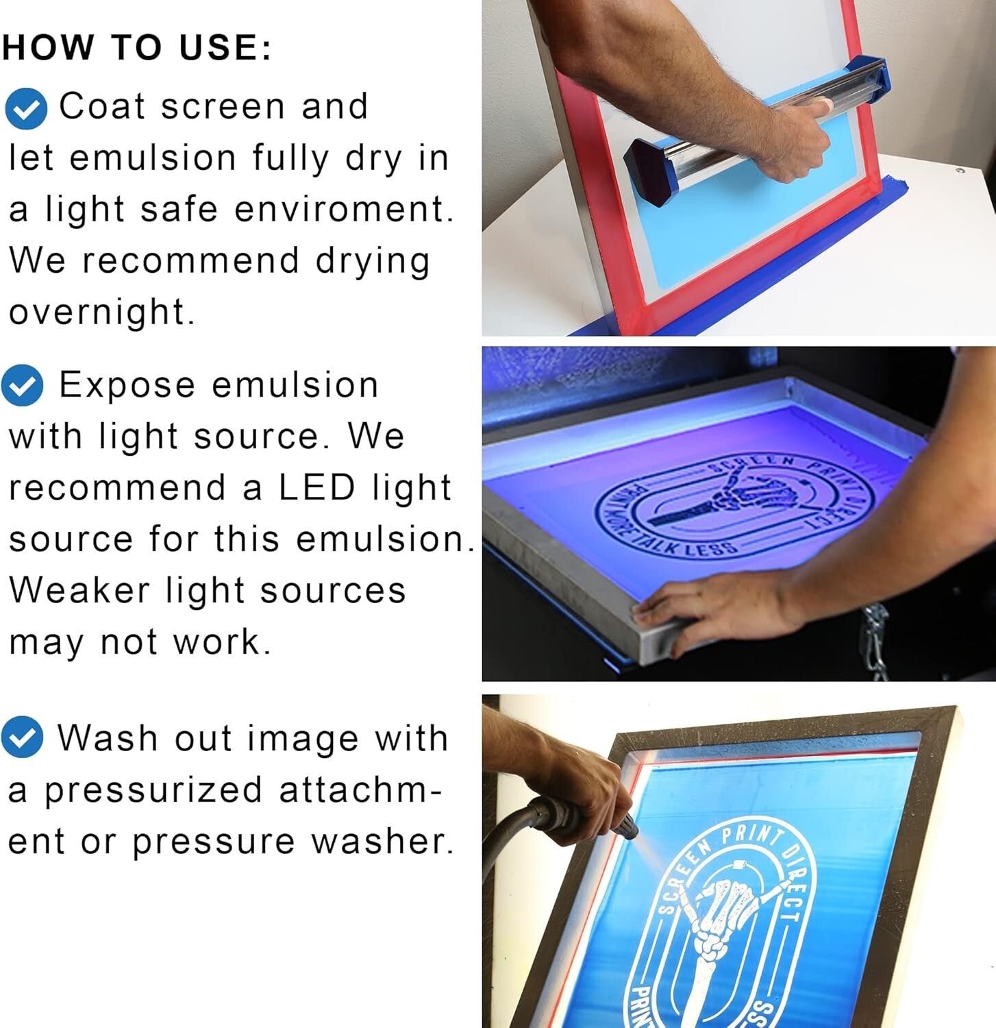 Premium 128 Fl Oz Blue Screen Printing Emulsion - Ideal for All Skill Levels