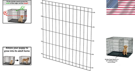Essential Dog Crate Divider for Large Breeds - Fits 42-Inch Models Effortlessly