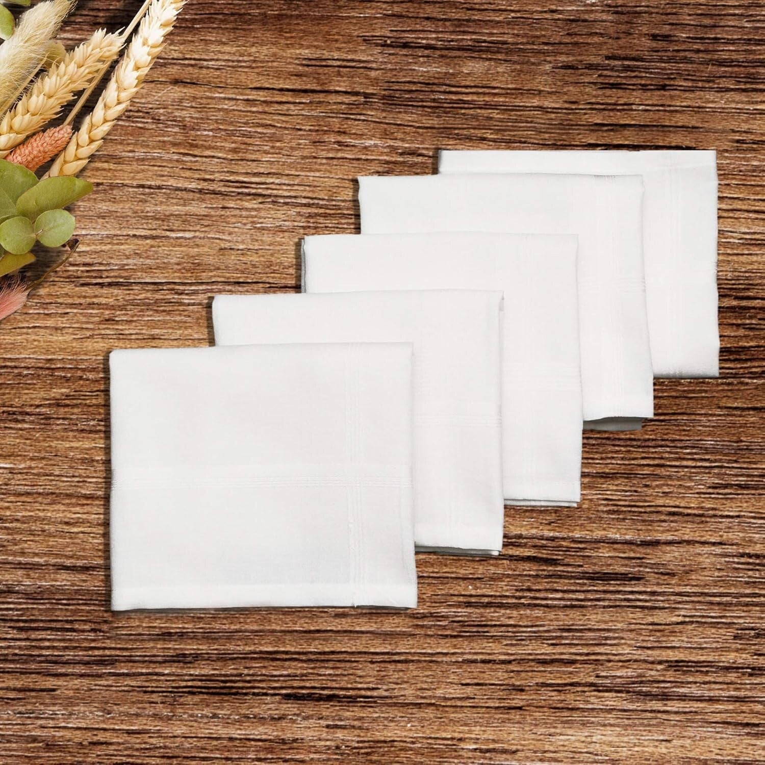 Stylish 100% Cotton Handkerchiefs for Men - Pack of 10, Machine Washable