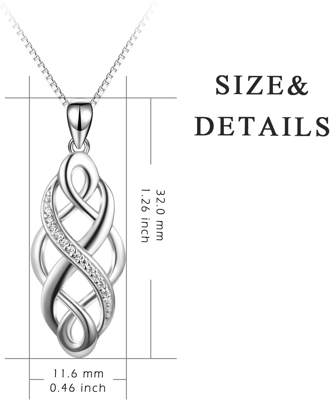 Lightweight 18" Celtic Knot Opal Necklace in Sterling Silver - Ideal for Gifting