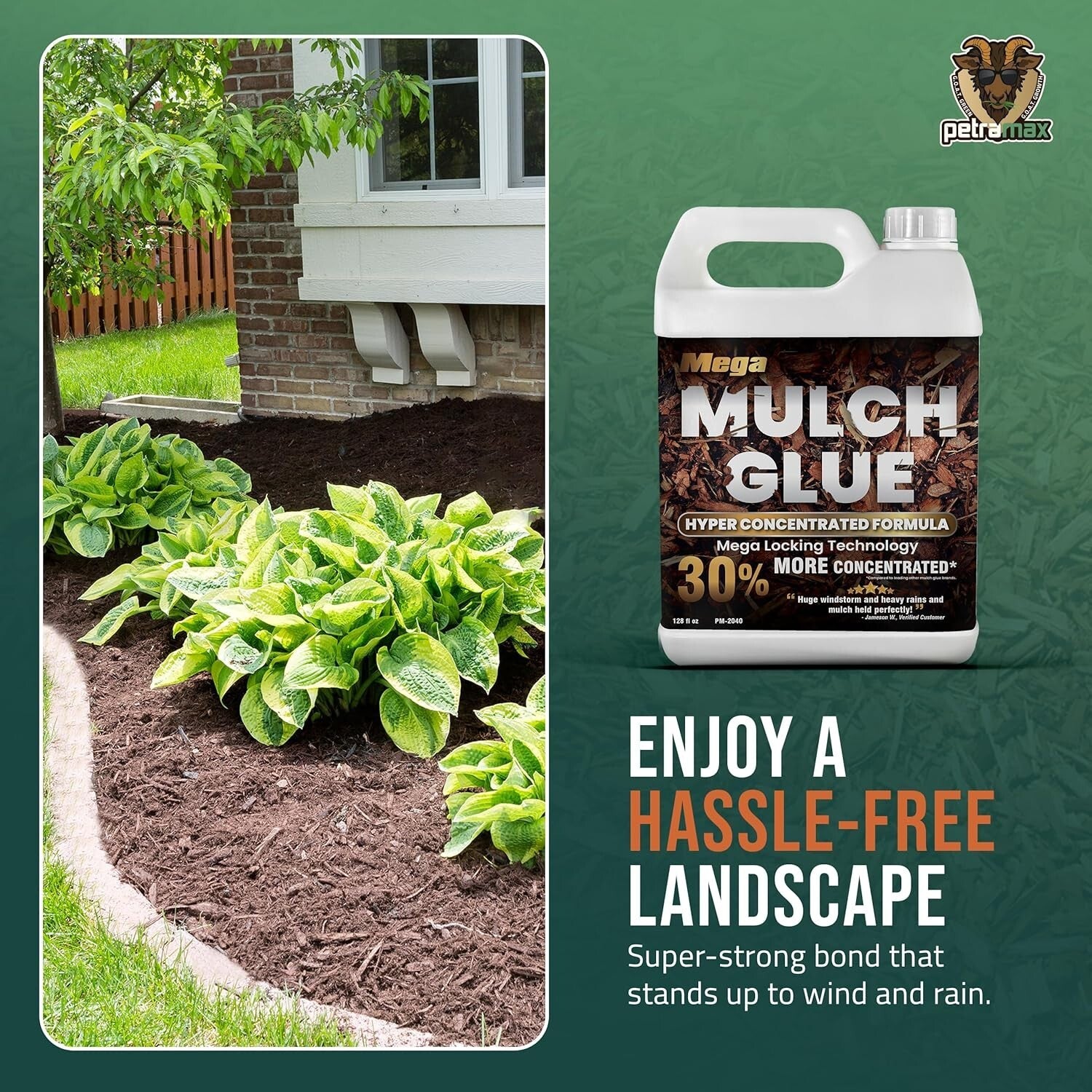 Fast-Drying Mulch & Gravel Glue - Long-Lasting Adhesive for Landscape Materials