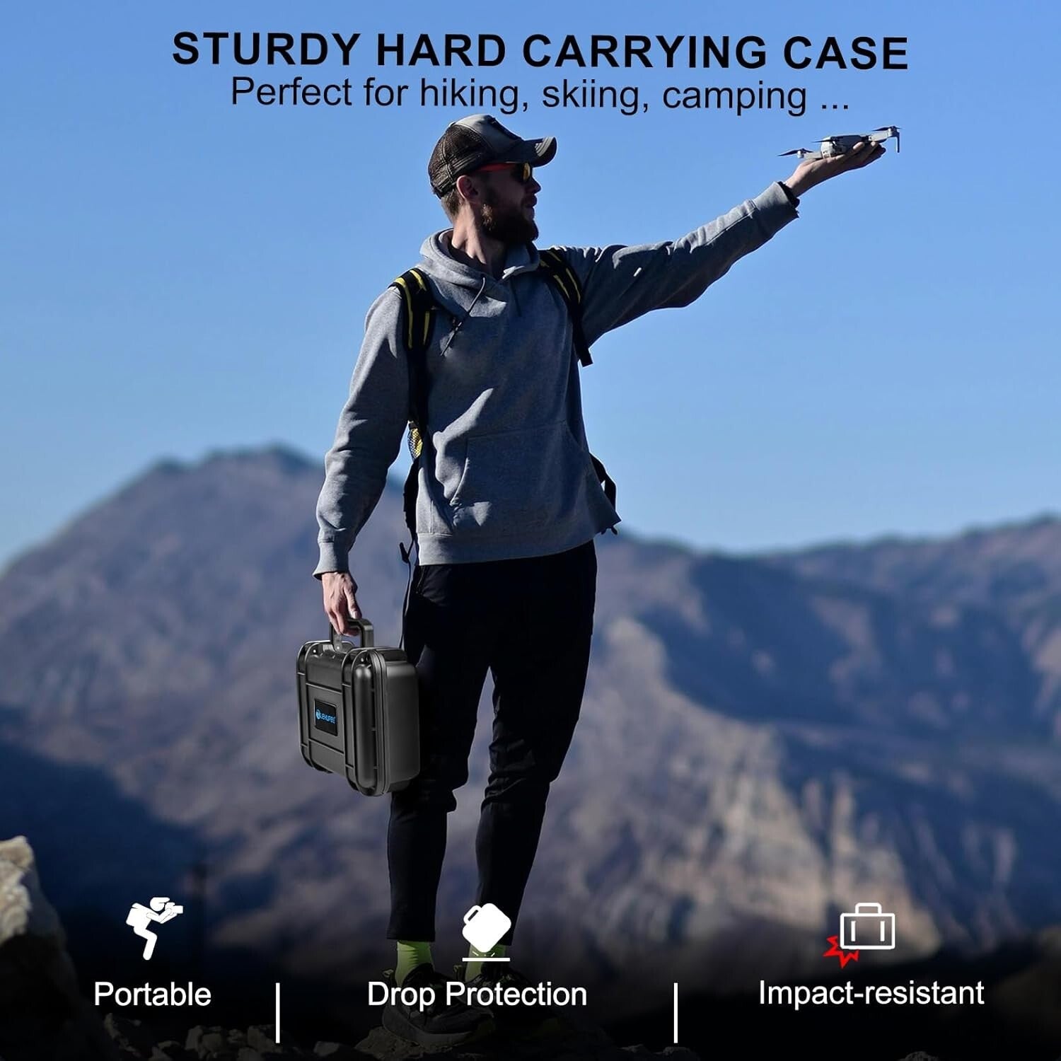 All-in-One Waterproof Case for DJI Mini Drone & Accessories - Travel Ready