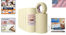 Load image into Gallery viewer, Bulk Beige White Masking Tape - 36 Rolls, Ideal for Arts and Crafts, 1.41” x ...