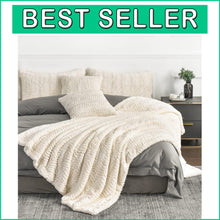 Load image into Gallery viewer, All-Season Twin XL Faux Fur Blanket 63" x 90" - Stylish Bohemian Comfort