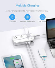 Load image into Gallery viewer, Universal Travel Adapter 220V to 110V &amp; 4-Port USB Charger - Compact &amp; Secure