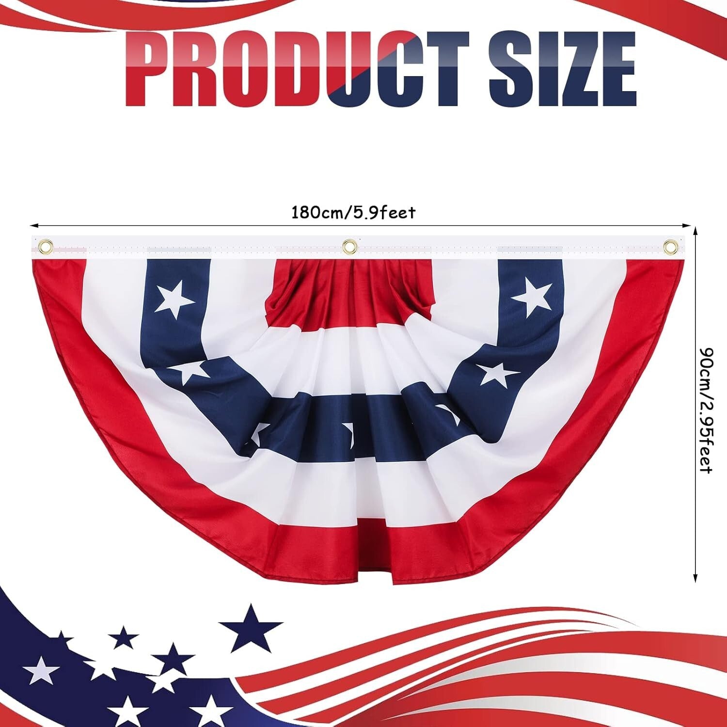 Celebrate with 12 Foldable American Flag Banners - 3x6 Feet for Patriotic Events