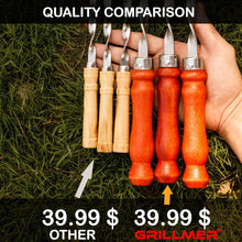 Load image into Gallery viewer, Premium 23.6" BBQ Skewers with Wooden Handles - Set of 10 for Elevated Grilling