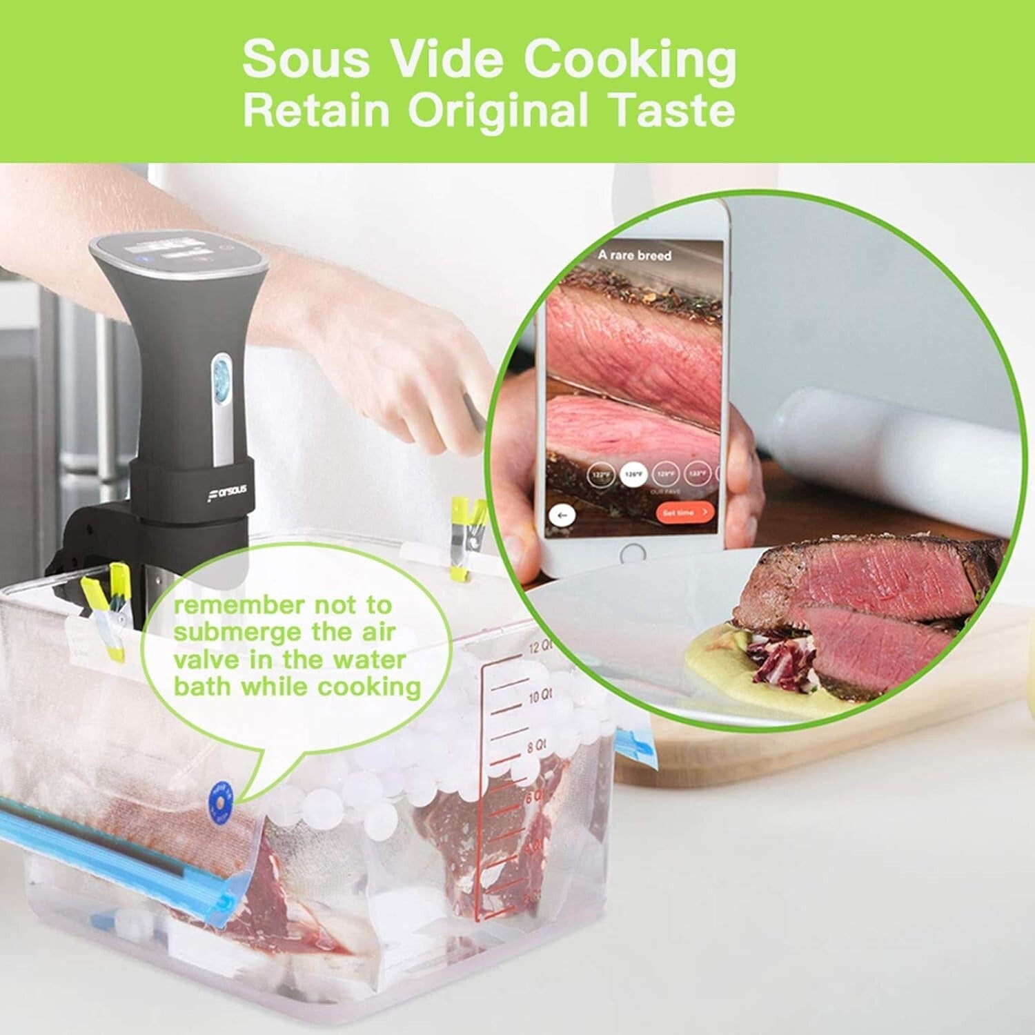 Premium Sous Vide Bags Kit – 40 Reusable Vacuum Bags with Electric Pump & Clips