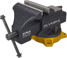 Load image into Gallery viewer, Industrial 6-Inch Bench Vise - Cast Iron, Replaceable Jaws &amp; Polished Anvil
