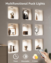 Load image into Gallery viewer, Energy-Efficient Remote-Controlled Puck Lights - USB Rechargeable &amp; Easy Install