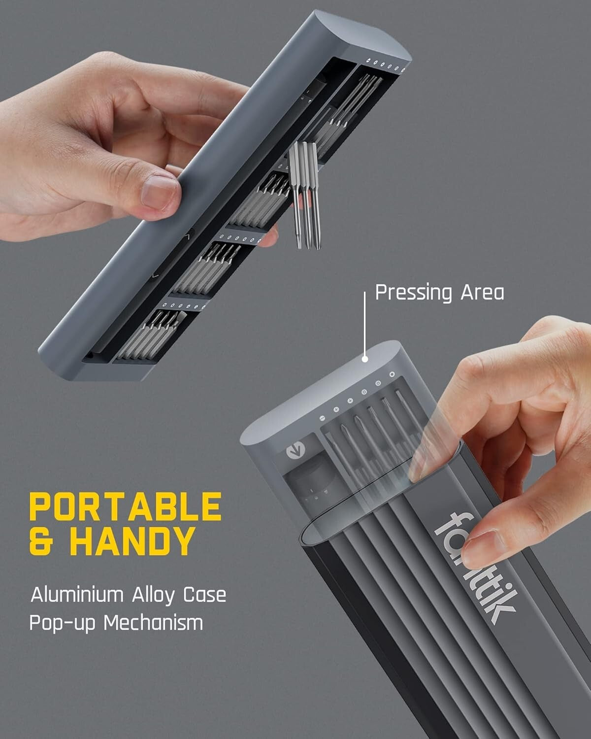 3.7V Mini Electric Screwdriver Set with 24 Magnetic Bits - Precision Repair Tool