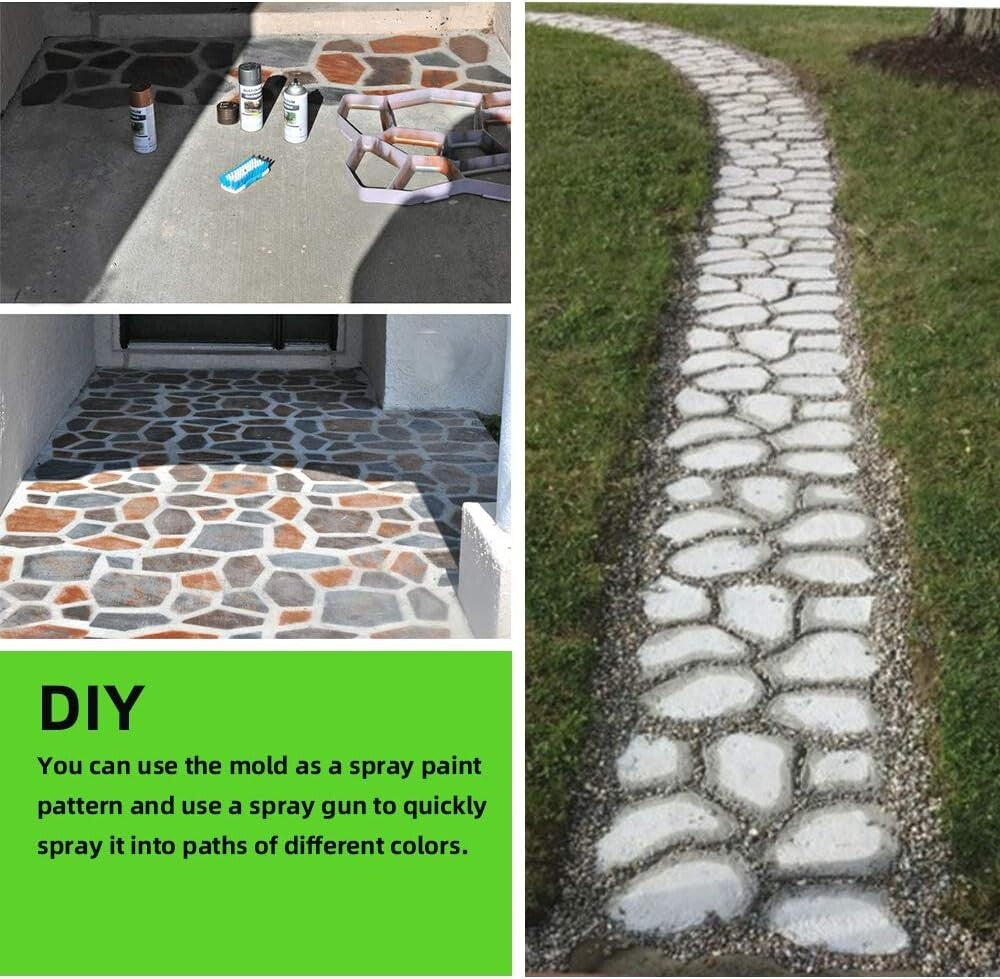 Easy-to-Use Oversized Pathway Molds - 2-Pack Stepping Stone Paving Solution