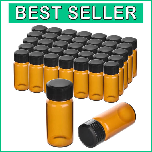 Professional Pack of 100 Leakproof 20ML Glass Vials - Ideal for Labs and Home