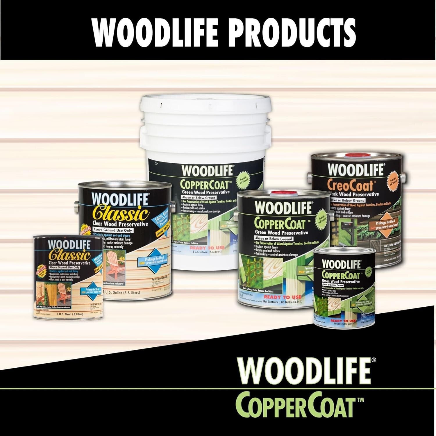6-Pack EPA Registered Green Wood Preservative Quart for Long-Lasting Protection