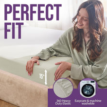 Load image into Gallery viewer, Premium King Fitted Sheet - 12% Silver Fiber and Organic Cotton for Better Sleep