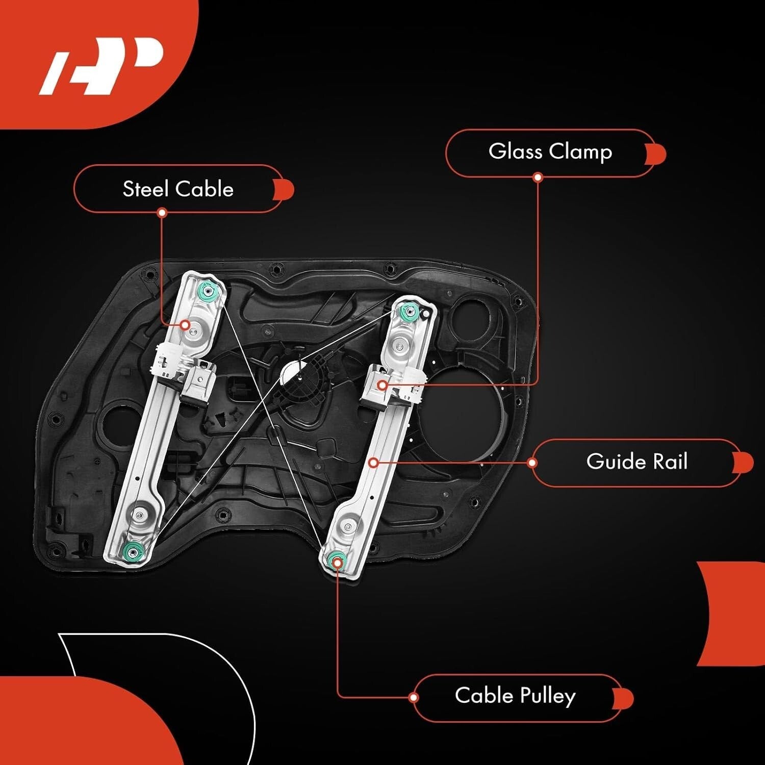 Power Window Regulator with Motor for Hyundai Elantra 2011-2016 - Front Left