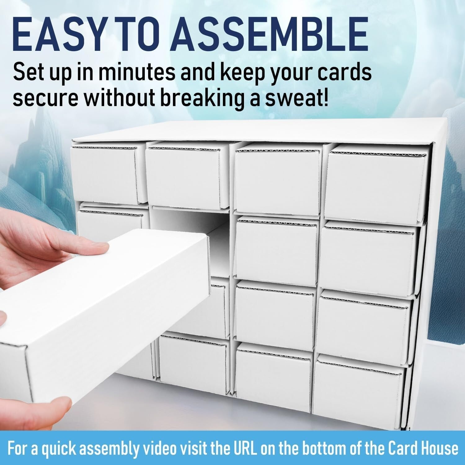 Card House Storage Boxes for Collectors – Durable, Stackable, Easy Access 12.25”