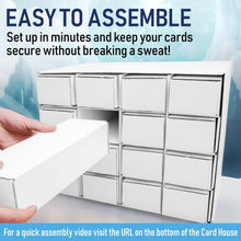 Load image into Gallery viewer, Card House Storage Boxes for Collectors – Durable, Stackable, Easy Access 12.25”