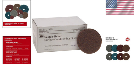 Industrial-Grade Surface Conditioning Discs - 4.5" Aluminum Oxide - Pack of 10