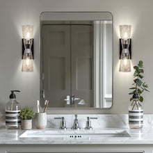 Load image into Gallery viewer, 24x36 Rectangular Chrome Wall Mirror with Rounded Corners - Modern Design
