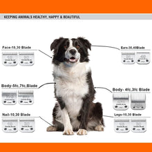 Load image into Gallery viewer, Professional 30 Blade Dog Grooming Clipper - Titanium &amp; Stainless Steel Combo