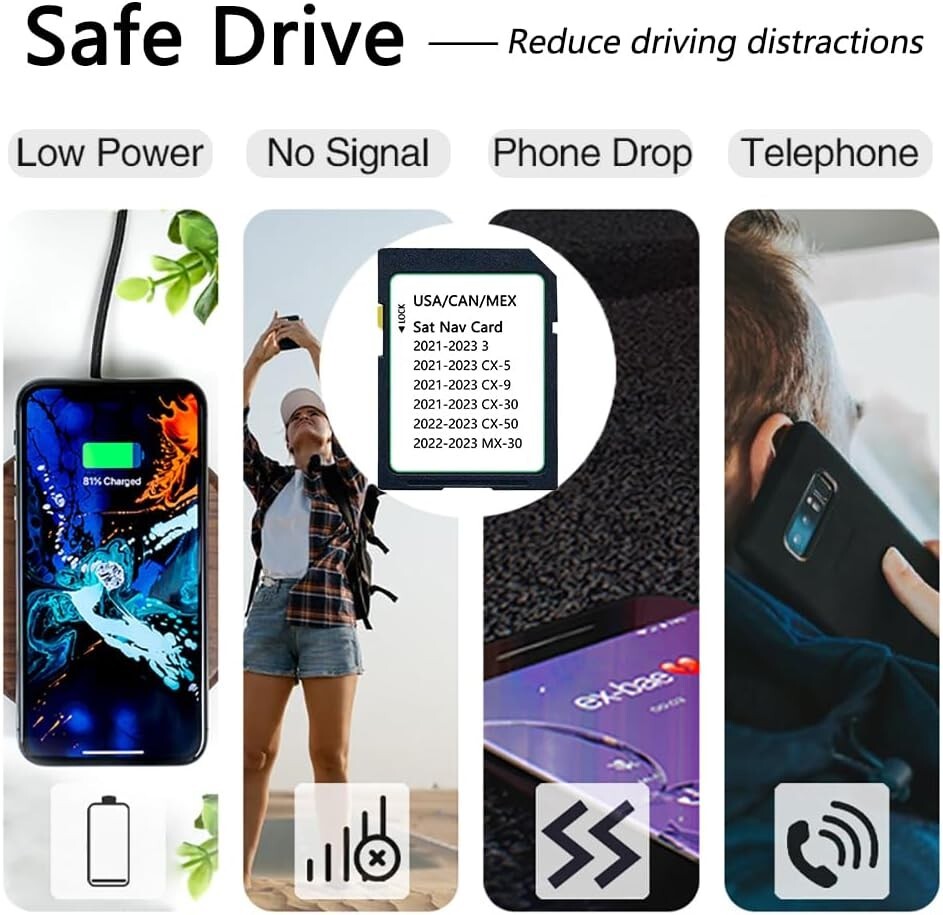 2021-2024 Mazda Navigation SD Card with Class 6 Speed - Compatible Maps Included