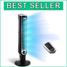 Load image into Gallery viewer, 3-Speed Oscillating Floor Fan with Timer &amp; Convenient Remote Control - Black