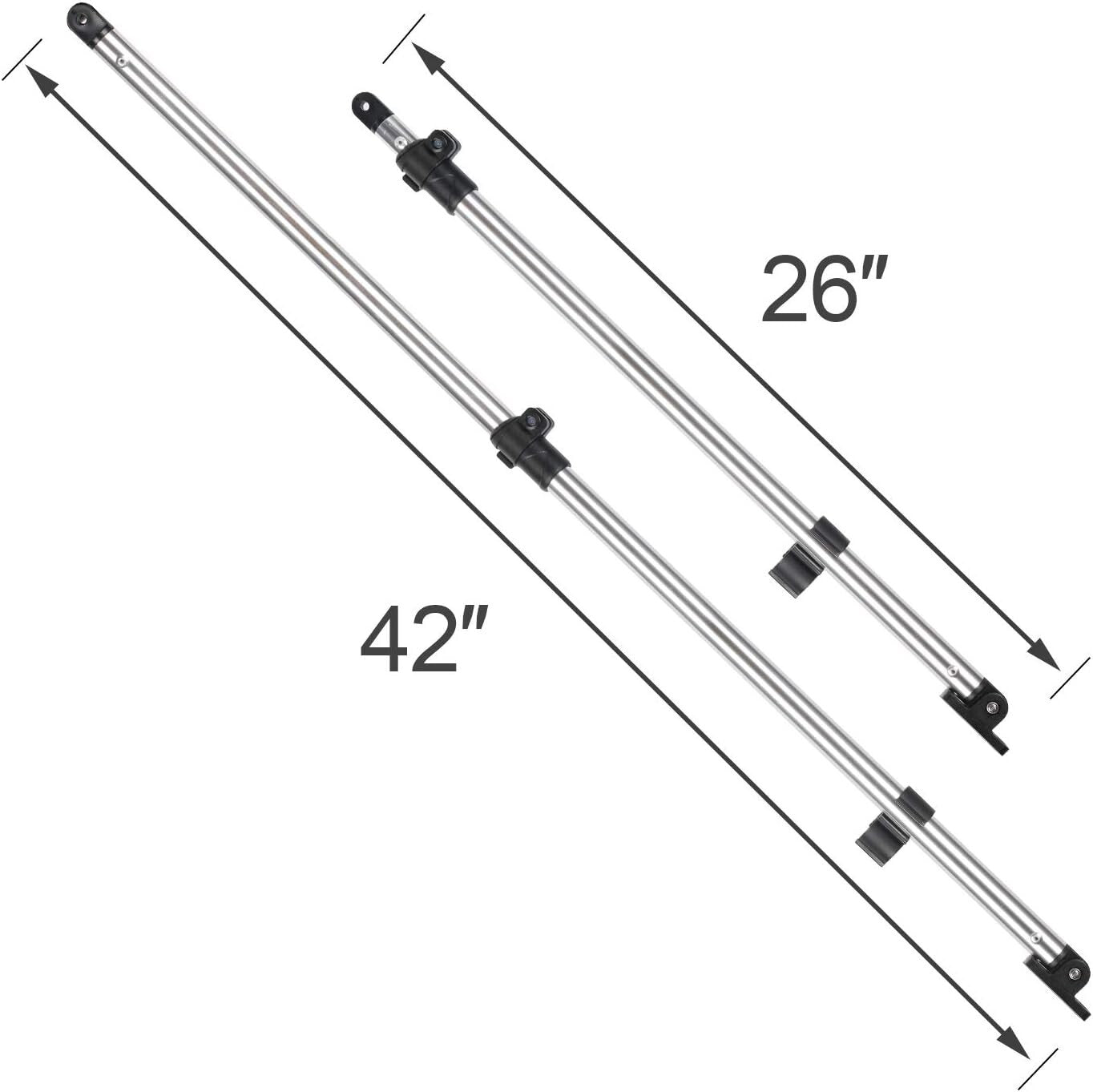 Bimini Top Support Poles - Adjustable & Universal Fit for Easy Boat Storage