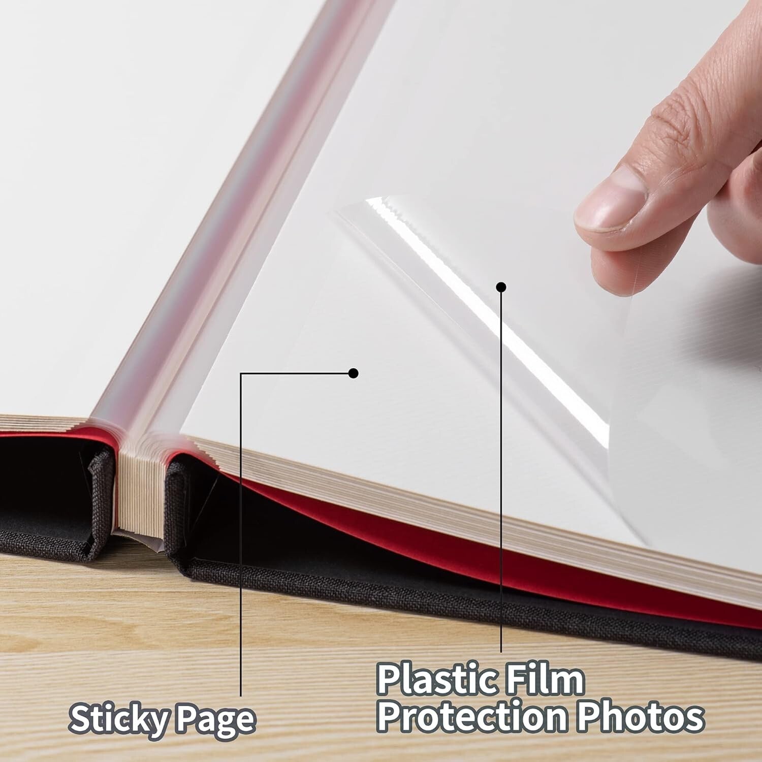 Elegant 60-Page Magnetic Photo Album for Cherished Memories - Black Linen Design