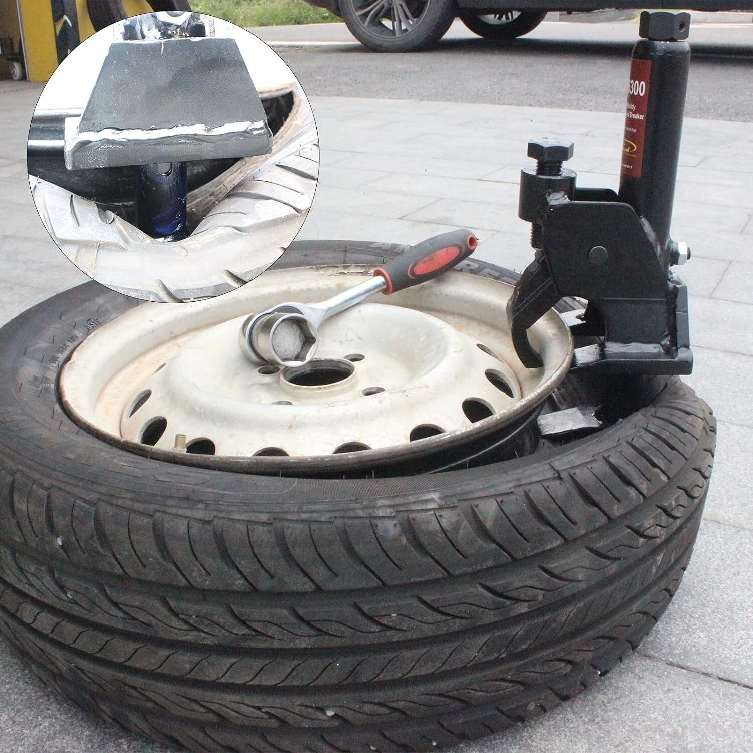 BESTOOL Adjustable Manual Tire Bead Breaker for ATV, Truck, Car - Durable Tool