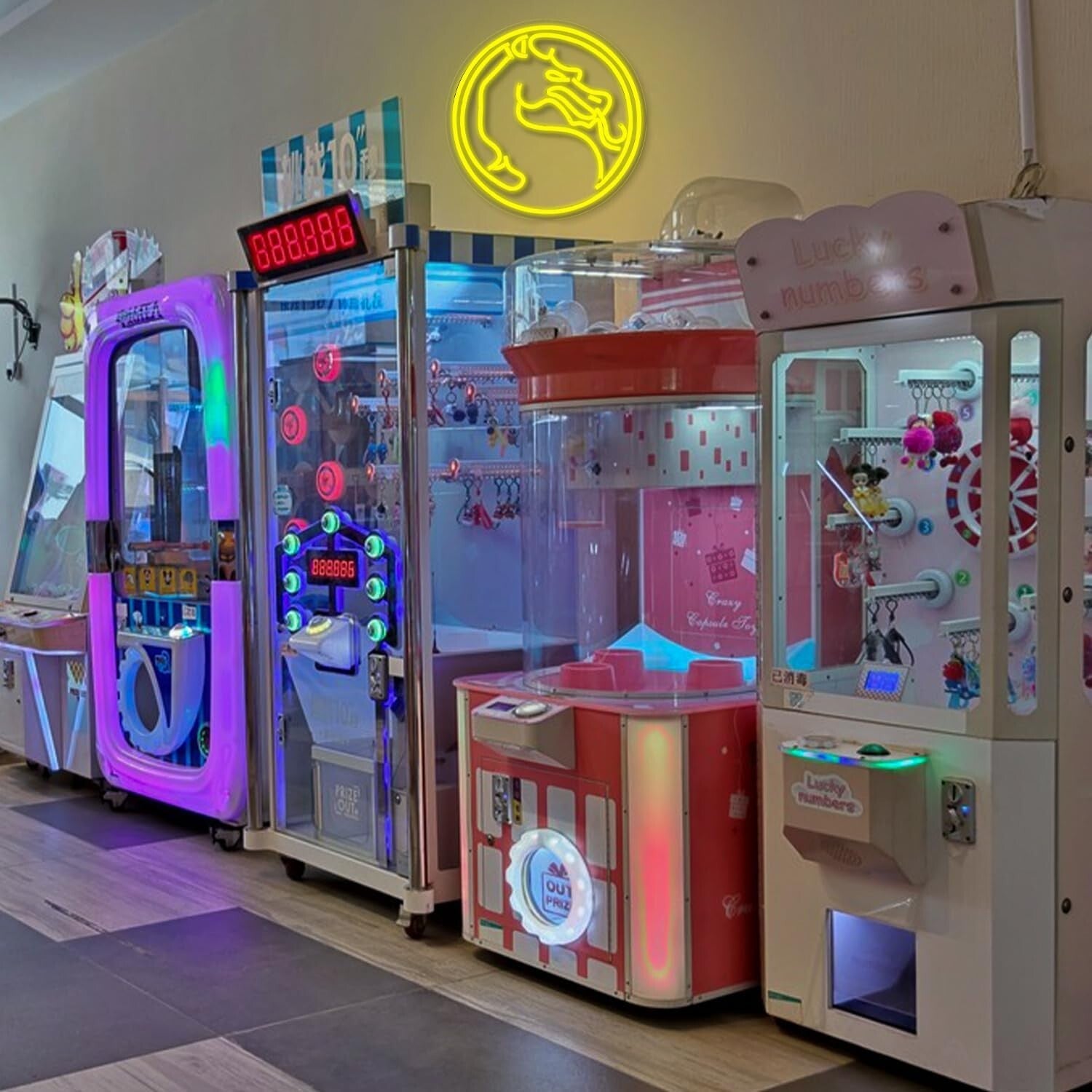 Bright Yellow Dimmable Dragon Neon Sign - Mortal Kombat Game Room Decor