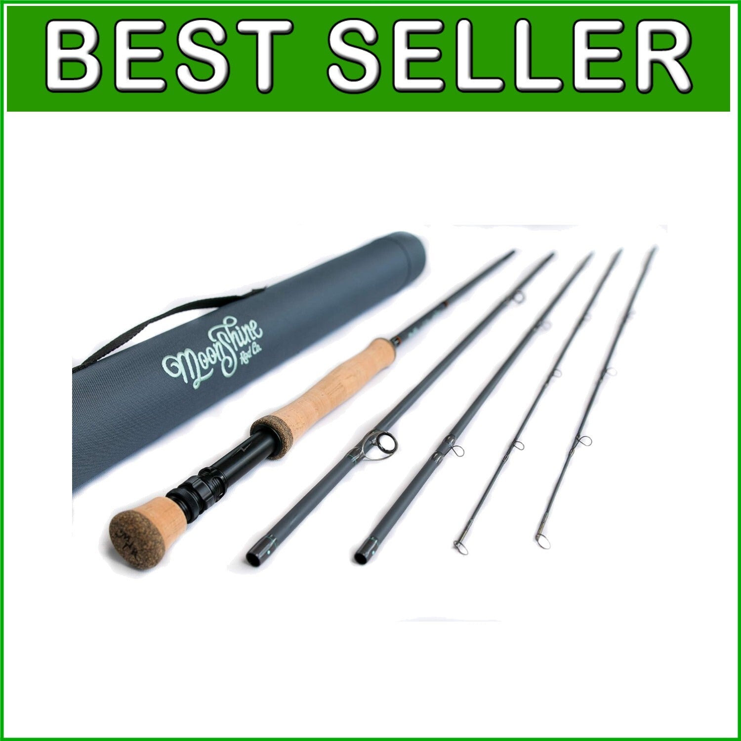 Durable 9' Moonshine Outcast Fly Rod with Portable Case - Fast Action Design