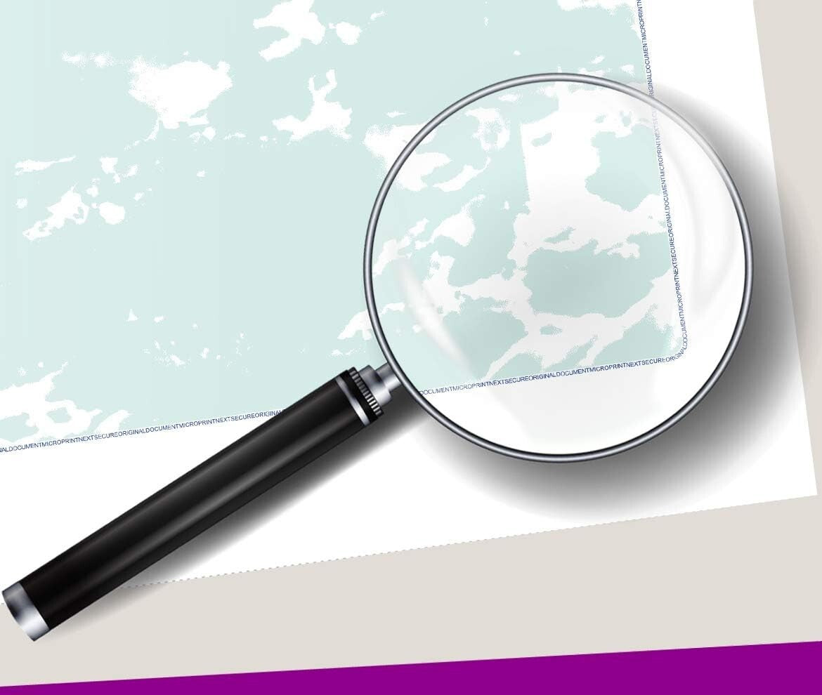 High-Quality Blue/Green Prismatic Blank Checks for Laser & Inkjet Printers