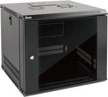 Load image into Gallery viewer, Stylish 9U Server Cabinet with Locking Glass Door - Ideal for A/V Equipment