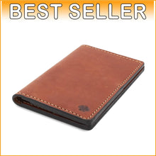 Load image into Gallery viewer, Luxury Leather Passport Holder – Fits 3.5" x 5.5" Field Notes, Travel Organized