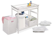 Load image into Gallery viewer, 3-Drawer Portable Baby Changing Table with Safety Rails for Modern Nurseries