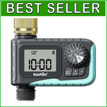 Load image into Gallery viewer, Effortless Gardening: Programmable Brass Sprinkler Timer with Rain Delay Feature