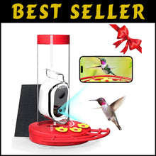 Load image into Gallery viewer, 20 Oz Hummingbird Feeder with AI Camera - Instant Notifications &amp; Easy Refill