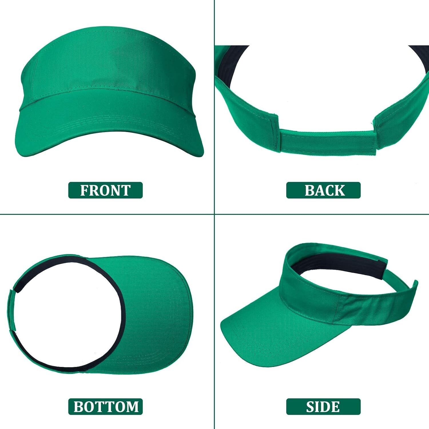 15-Pack Stylish Sun Visor Hats with Adjustable Fit - Perfect for Outdoor Sports