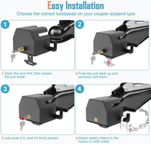 Load image into Gallery viewer, All-in-One Anti Theft Trailer Lock for RVs and Trucks - Weather Resistant Design