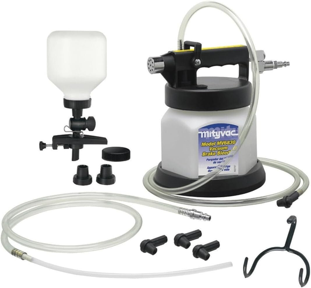 Versatile Pneumatic Brake and Clutch Bleeding Tool with 360-Degree Swivel Inlet