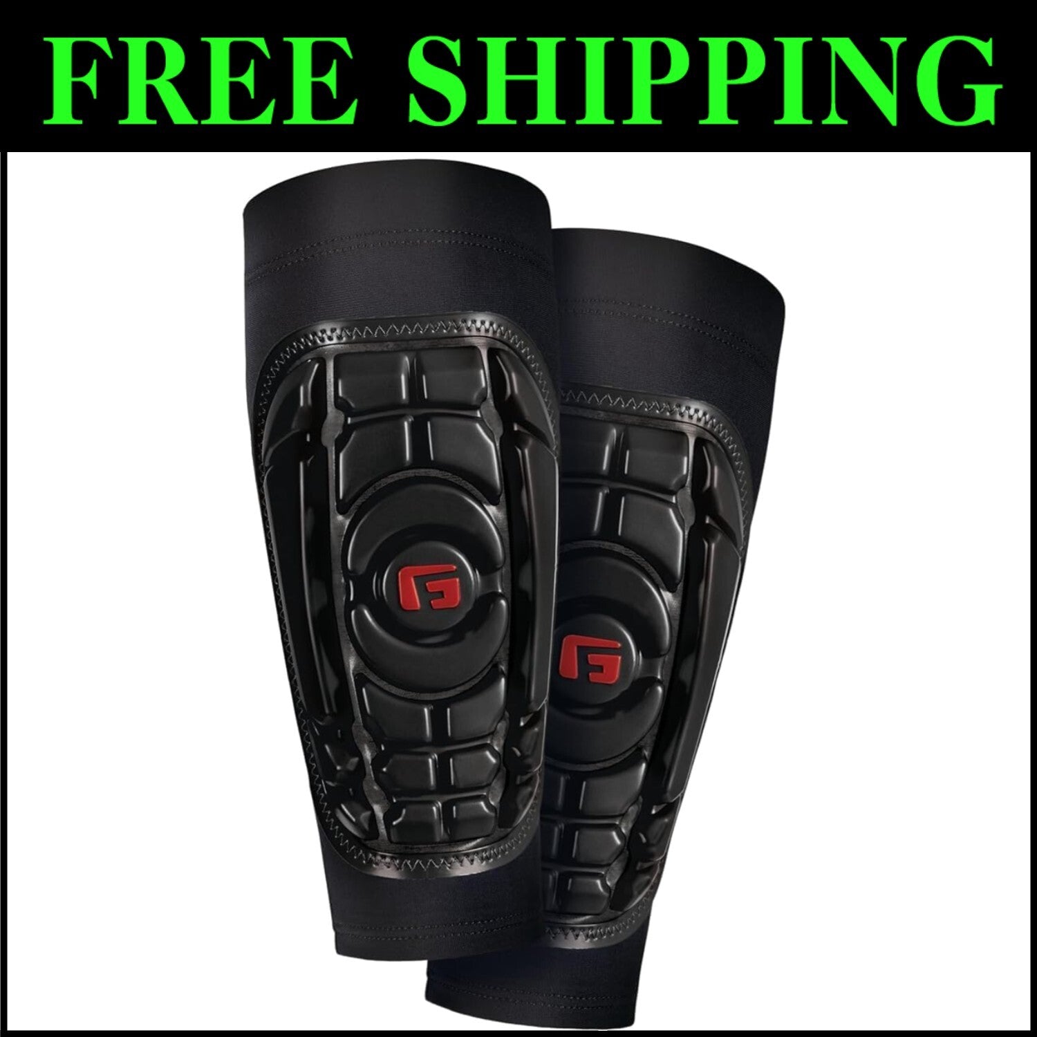 Lightweight Football Shin Guards - Breathable and Impact-Protective Gear